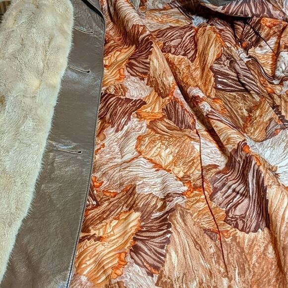 Vintage 60's Mink & Leather Coat by Sam Bifano Furs - Picture 10 of 15